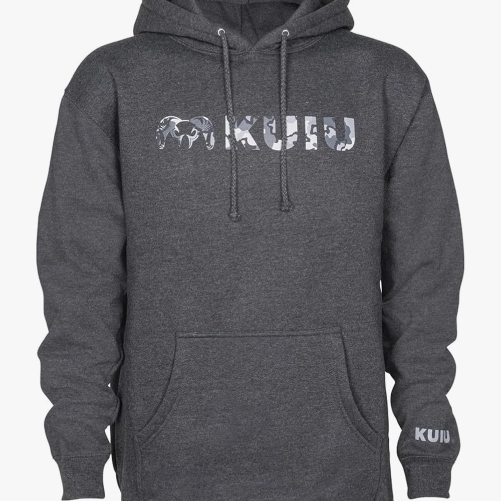 KUIU Charcoal Hoodie for Men- Vias Storm Hoodie
